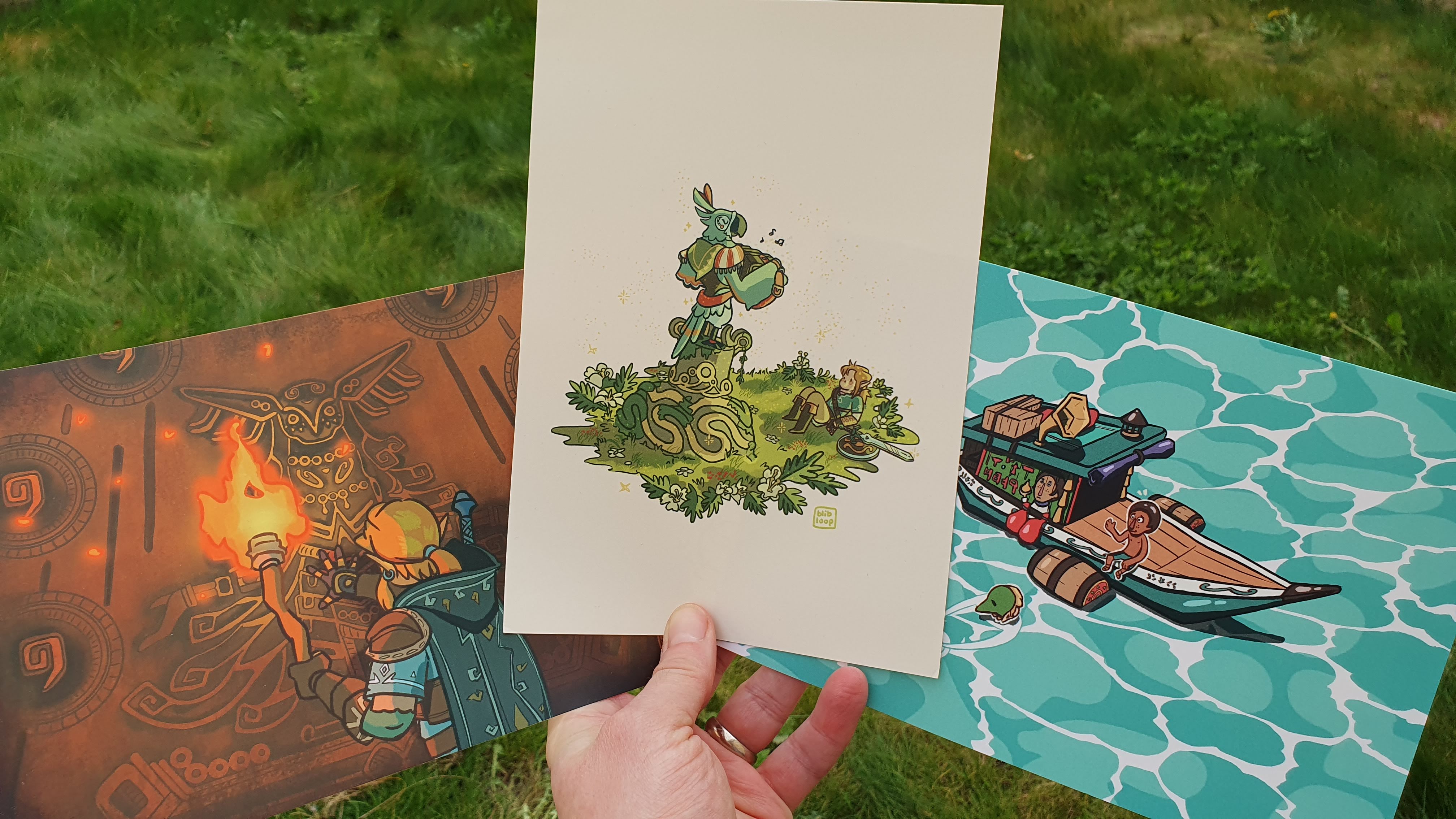 A photo of three prints I ordered from blibloop.com
